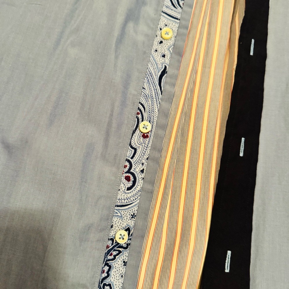 Tommy Hilfiger Patchwork Button Down Shirt Xl 80s… - image 6